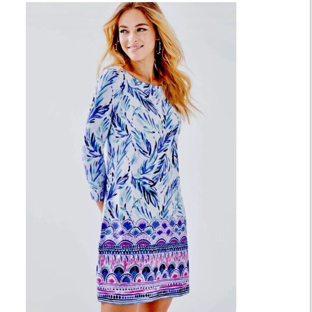 NWT Lilly Pulitzer Sophie Dress in Flock together pattern. UPF 50+ material.